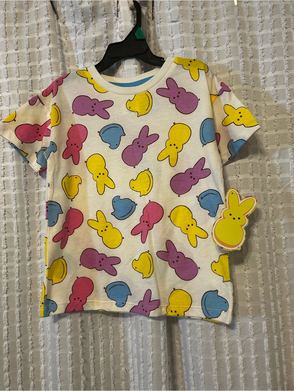 Peeps Toddler Kids Easter Bunny Chick Tee Shirt Cream 5T SP268908XP
